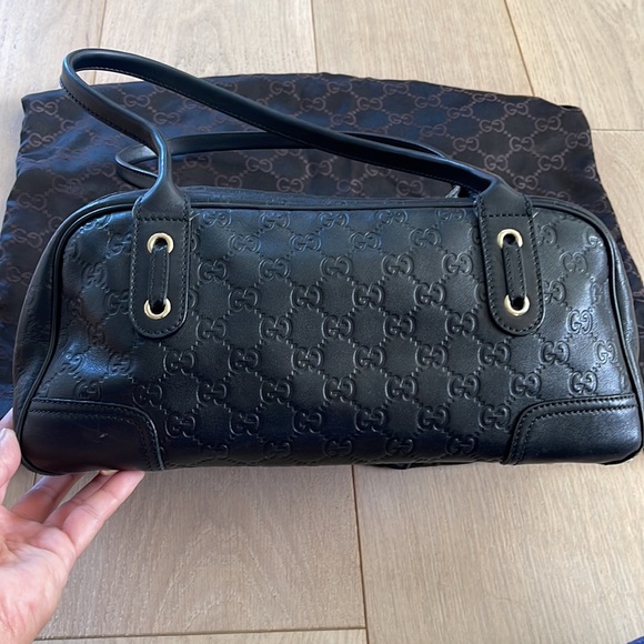 Gucci Black Guccissima Leather Princy Boston Bag with duster bag - Picture 3 of 16